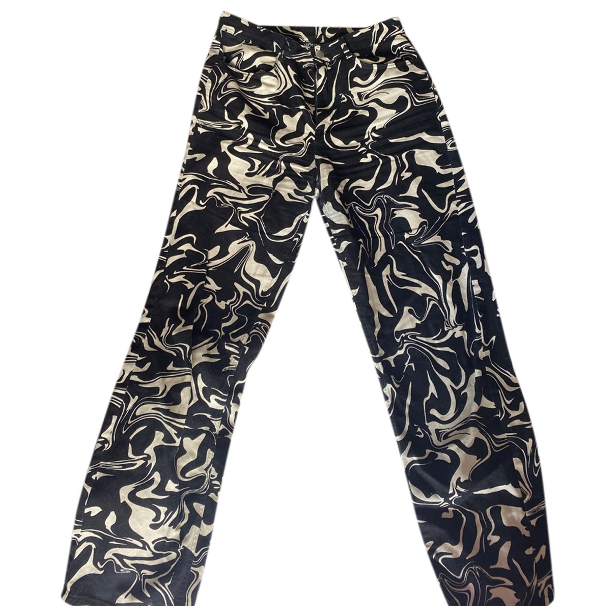 Straight pants Monki Black size 36 IT 